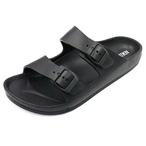 Men's Double Buckle Slides Summer Sports Sandals