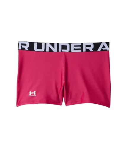 Under Armour Girls HeatGear Shorty, (681) Shaded Fuchsia / / White, Medium