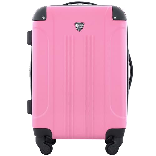 Travelers Club Chicago Hardside Expandable Spinner Luggages, Hot Pink, 20" Carry-On, Chicago Hardside Expandable Spinner Luggage by Travelers Club - Used condition - CA$63.13