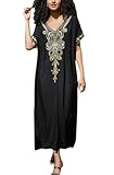 Robe de plage d'été, manches longues/courtes, très légère et large. Grande taille et côtés ouverts pour un ajustement facile. Le caftan au style bohème et élégant est parfait pour les chaudes journées d'été.