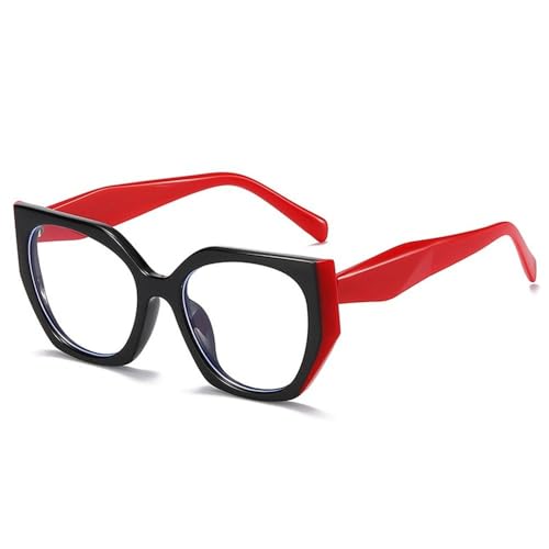 Monture de lunettes œil de chat vintage bicolore noir et rouge