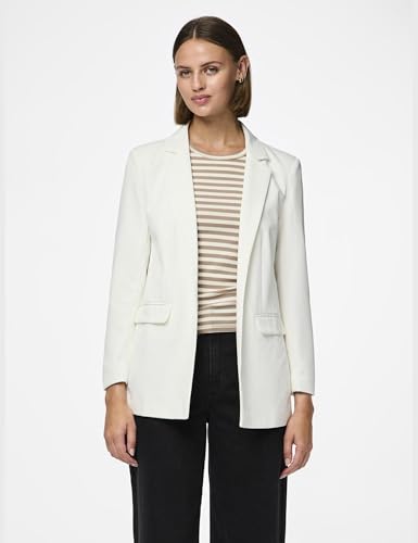 Pieces Pcbozzy Ls Loose Blazer Noos Bc Blazer, Bianco (Cloud Dancer), Xxl Donna - 2