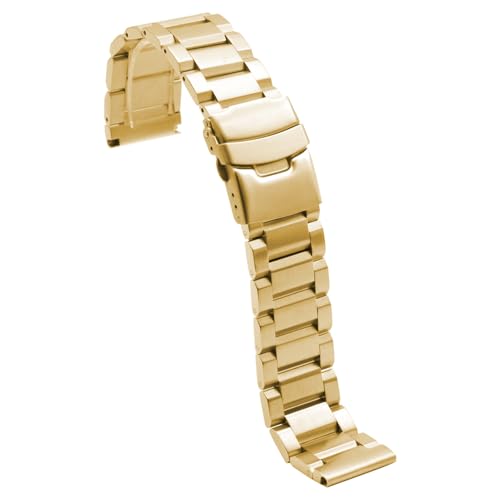 Image of Juntan 18mm 20mm 21mm 22mm 24mm 26mm Classic Stainless Steel Watch Band Silver Black Grey Blue Gold Brushed Metal Watch Strap for Women Men Watch Replacement Band Double Buckle