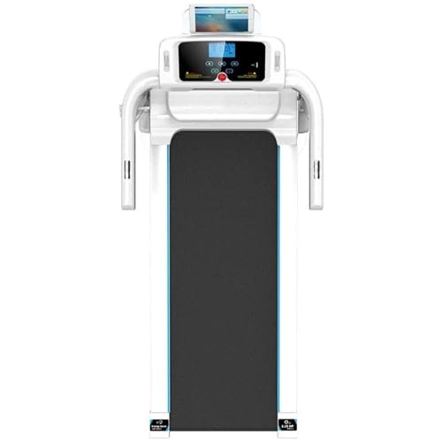 Image of Treadmills Folding Treadmill with LED Display Silent Weight Loss Folding Home Treadmill Load 120Kg White le Fitness Equipment