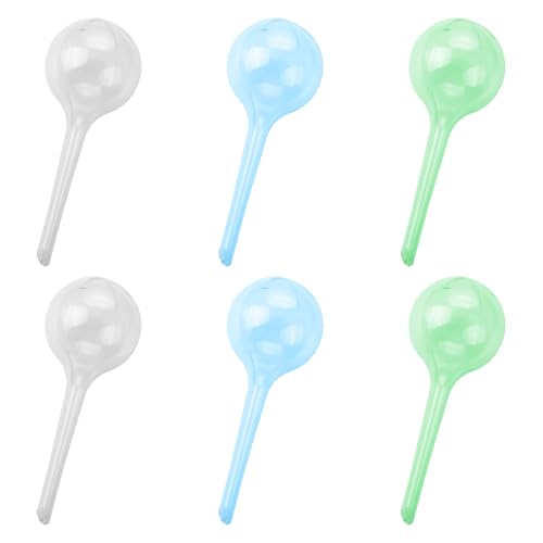 Lotsdonxia 6 PCS Self-Watering Spikes – Automatic Drip Irrigation System for Indoor/Outdoor Plants, Transparent Leak-Proof Plant Waterers for Flowerpots, Holiday Plant Care (Green/Blue/Clear)