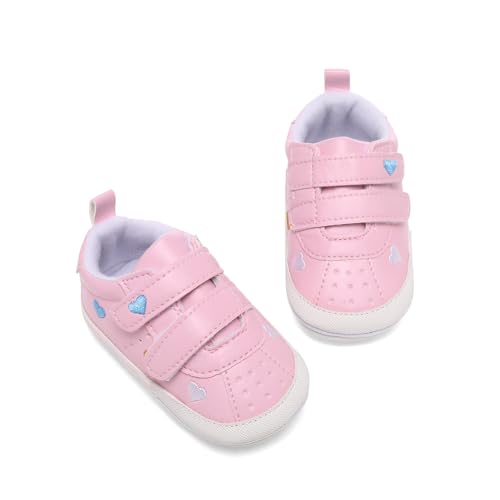 Image of Clowora Baby Boys Girls Shoes Non-Slip Rubber Sole Sneakers Infant First Walking Toddler Crib Shoes Newborn Loafers Flats.