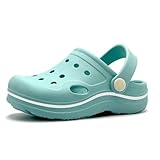 Nedaan Toddler Garden Clogs Boys Girls Slip on Water Shoes Sandals Children Classic Shower Beach Pool Swim Summer Slide Slipper, Water Blue, 6