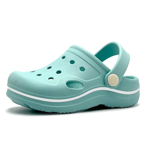 Nedaan Toddler Garden Clogs Boys Girls Slip on Water Shoes Sandals Children Classic Shower Beach Pool Swim Summer Slide Slipper, Water Blue, 6