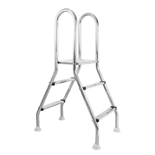 Escalera para piscina sobre tierra acero inoxidable 2 peldaños miniatura 1