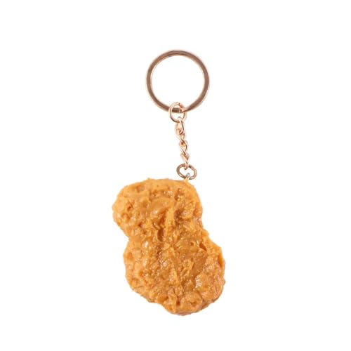 bicup Llavero Llaveros Keyrings Keychains Hombre Mujer Pollo Frito Muslos De Pollo Frito Alrededor De Papas Fritas Llaveros Colgante De Comida Llaveros Llaveros 3