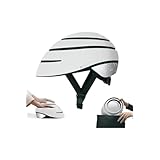 CLOSCA LOOP REFLECTIVE 自転車 ヘルメット 大人 折りたたみ 持ち運び 軽量 男女兼用 おしゃれ [日本語説明書付] (リフレクティブホワイト,M)