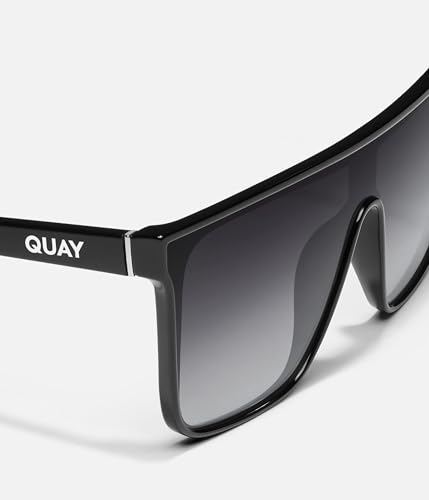 Quay - Sunglasses for Men & Women, Polarized Shield Lenses with UV Protection, Oversized Sunglasses (Nightfall Medium, Black)3