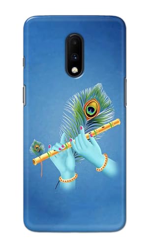 Image of PRINTFIDAA Printed Hard Back Cover Case for OnePlus 6T | OnePlus 7 Back Cover (Flute in Krishna Hands) -112