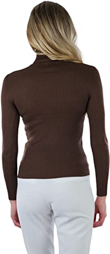 ToBeInStyle Women's Classic Knit Fold Over Turtleneck Pullover3