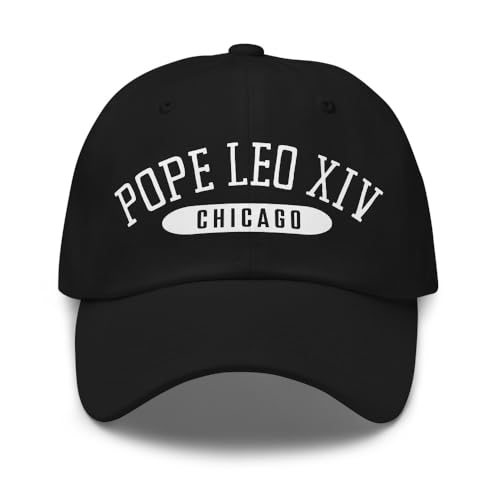 Pope Leo XIV Cap Vintage Chicago Hat Religious Headwear Catholic Accessory Black