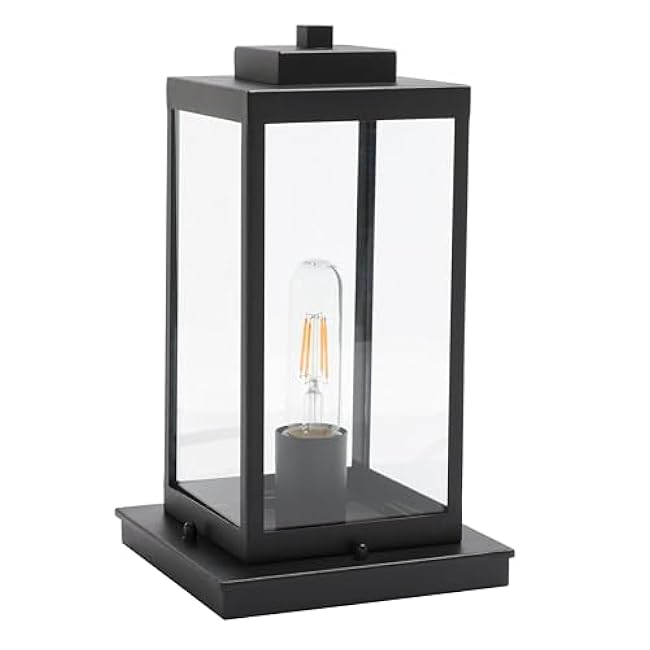 SAFAVIEH Lighting Collection Rinnah Black 12-inch Outdoor Table Lamp (LED Bulb Included)