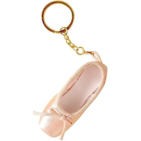 Daydance Girls Women Ballet Shoe Pedant Pink Point Shoe Keychain Decoration for Dancer, Ballerina Backpack, Dance Bags Cover