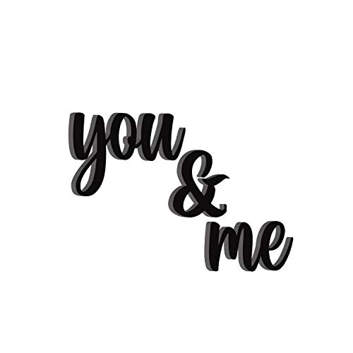 Image of eCraftIndia You & Me Wooden Wall Decor for Living Room Bedroom | Home Wall Decor Items | Wall Art for Home Decor | Valentine Gift for Girlfriend Boyfriend Husband Wife Her Him | Valentine Decoration