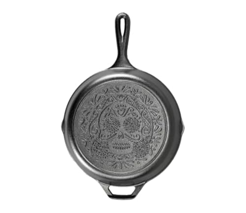 Lodge Seasoned Cast Iron Sugar Skull Skillet, 10.25 Inch