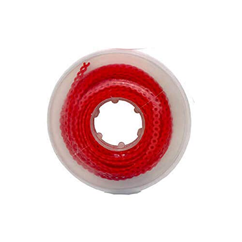 Bomaoer Cadena elástica de ortodoncia para tirantes, cadena de alimentación continua de 10 tamaños, Rojo -, Small