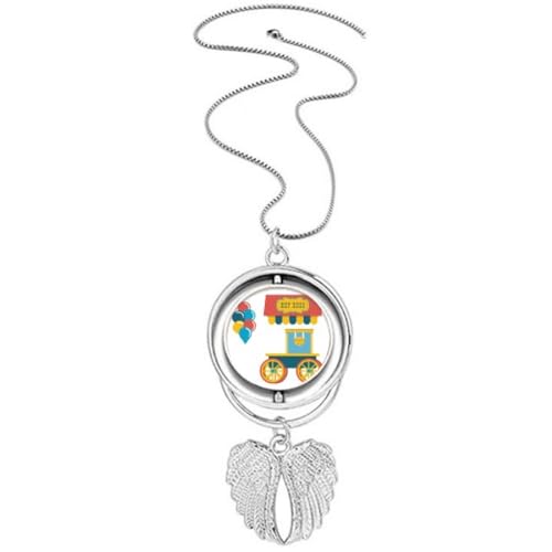 Collier avec pendentif ailes d'ange hot-dog amusant en acier inoxydable
