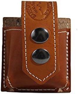 New Barsony Tan Leather Belt Clip Revolver Single Speed Loader Pouch for .22 .38 .357 Revolvers - Barsony