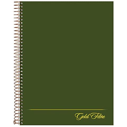 Ampad 20816 Gold Fibre Wirebound Writing Pad w/Cover, 9 1/4 x 7 1/4, White, Green Cover Cover