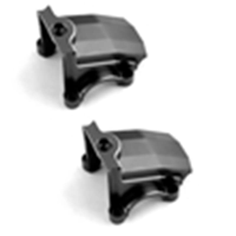 2Pcs Metal Front and Rear Differential Cover Gearbox Cover for 1/5 Traxxas X-Maxx Xmaxx 6S 8S RC Car Upgrade Parts(Black)