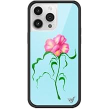 Wildflower Cases - Compatible with iPhone 14 Pro Max | Protective Black Bumper, 6.5ft Drop Test Certified, Women Owned Small Business | Trendy Pink Blue Floral Aesthetic | Dancing Flowers