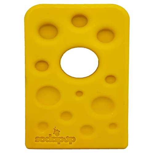 SodaPup Swiss Cheese Wedge – Durable Dog Chew Toy Made in USA from Non-Toxic, Pet Safe, Food Safe Nylon for Mental Stimulation, Clean Teeth, Fresh Breath, Problem Chewing, Calming Nerves & More