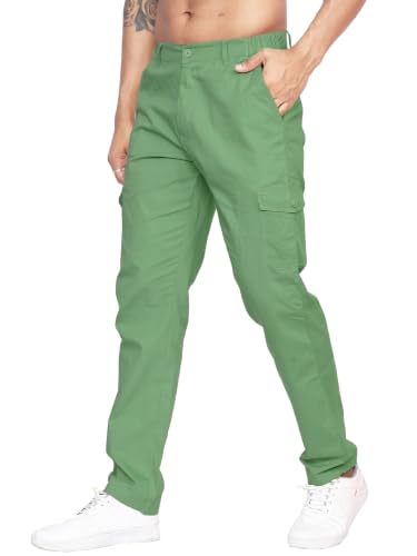 Image of Big Button Mens Regular Fit Casual Cotton Cargo Pant