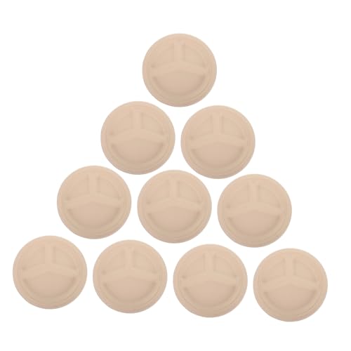 WEKADRIN 20個 使い捨て三格仕切りバガス製プレート 軽量耐久性食器 パーティー用環境配慮型紙皿 家 業務用