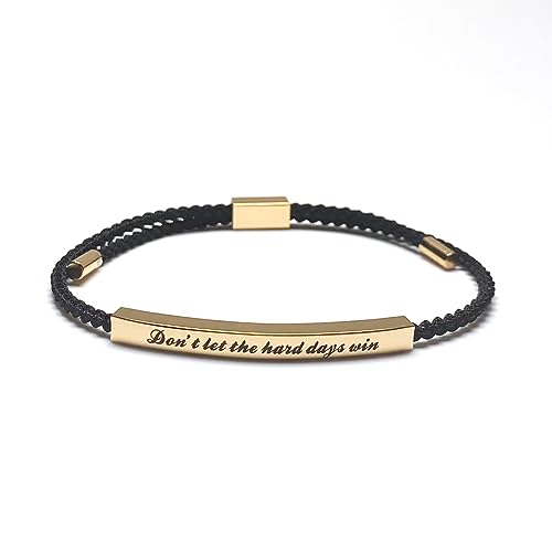 SOLICIEL 14K Gold Plated Stainless Steel Adjustable Inspirational Bracelet Encouragement Gifts for Best Friend2