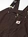 Carhartt Men'sRelaxed Fit Duck Bib Overall Dark Brown,L30-W44