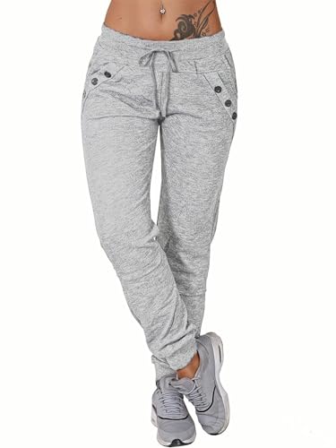 Pantalon femme Haloumoning 51 gris clair idéal pour le bureau et les sorties