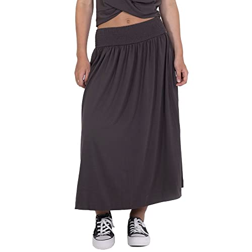 Hurley W Smocked Waist Midi Skirt