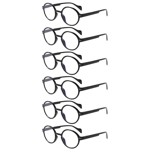 Kerecsen 6 Pack Vintage Round Reading Glasses