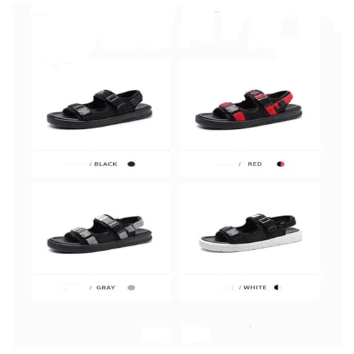 Size 36-45 Man Sports Sandals Outdoor Footwear Beach ShoesWaterproof Sandals Casual Water Shoes(White-Dinosaur Doodle4,36 Code)2