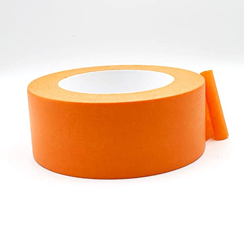 Image of Orange Masking Tape 2 inch x 55 Yards, Orange Painters Tape 2 inch Wide Paper Tape for Arts DIY Crafts Painting Labeling Decoration School Projects Home Office