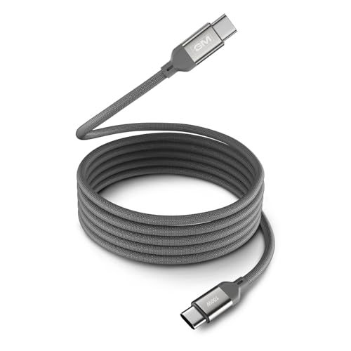Image of GM G+ Flash PD 100W Grey Magnetic Cable | Type-C to Type-C |1.2M Length| Premium Braided Copper Wire | Durable & Wear-Resistant for Seamless Charging and Data Transmission