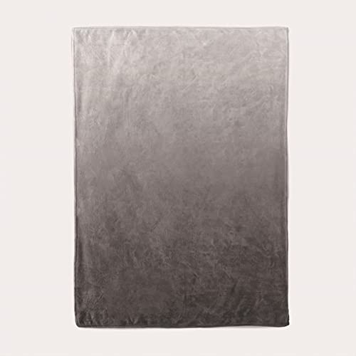 Plaid en flannel haut de gamme gris dégradé couverture lit 100x150
