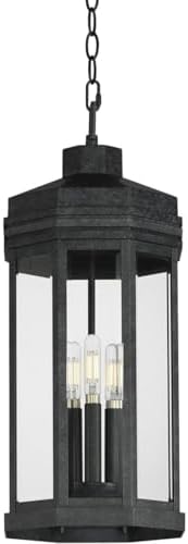 Maxim Lighting 30229CLBKP Wright - 3 Light Outdoor Pendant-22 Inch Tall and 9 Inch Wide