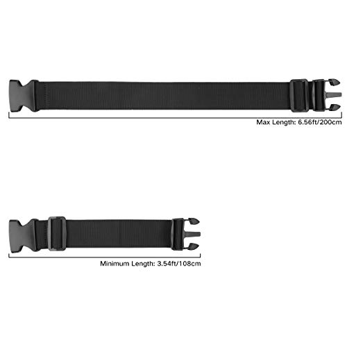 Luxebell Luggage Straps Suitcase Belt Add-A-Bag Travel Accessories, Heavy Duty Strap, 2-Pack (6.56ft, Black) - Thumbnail 3