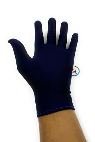 Image of Aone Premium Microfiber Lint Free Blue Hand Gloves 1 Pair Anti-Smear /Anti-Fingerprint for Quality Check /Scratch-free Handling for Jewellery /Diamond /Gemstone, Watch Boutique, Sun & Dust Protection