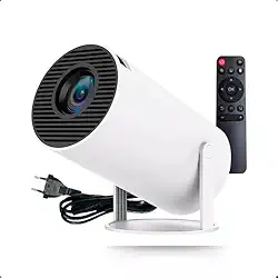 Mini Projetor 4K Portátil com Android, Wi-Fi, Bluetooth e HDMI – Projeção 200", Tela 16:9, 60Hz, Som Integrado e Bateria Recarregável – Filmes, Jogos e Apresentações