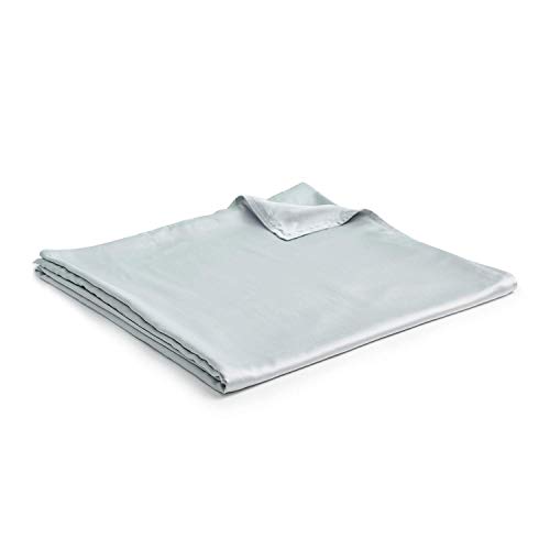 YnM Bamboo Duvet Cover for Weighted Blankets (Light Grey, 60''x80'')