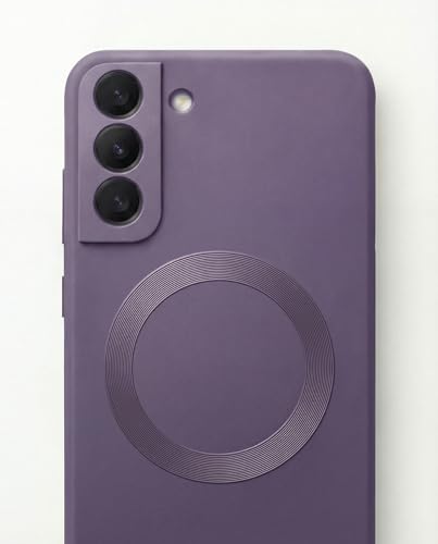Image of amazon basics Premium Mag-Safe Case for Samsung Galaxy S21FE 5G | Shockproof & Anti-Scratch Cover | Soft Silicone with Wireless Charging | Camera Lens Guard - Purple