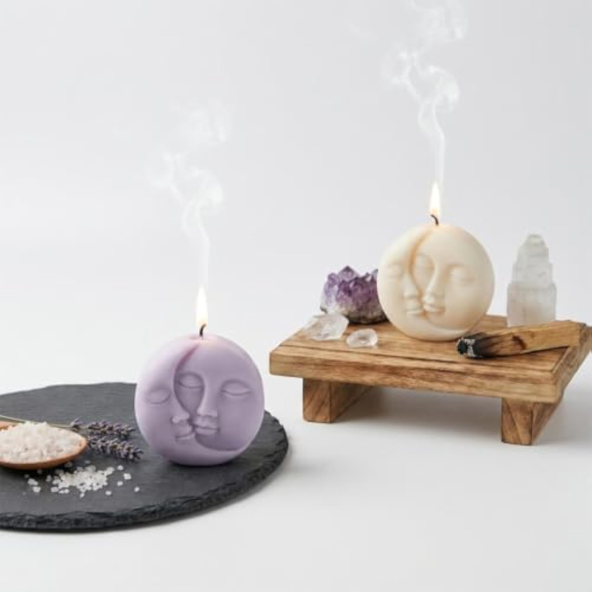 Sun and Moon Kissing Face Sphere Soy Wax Candle