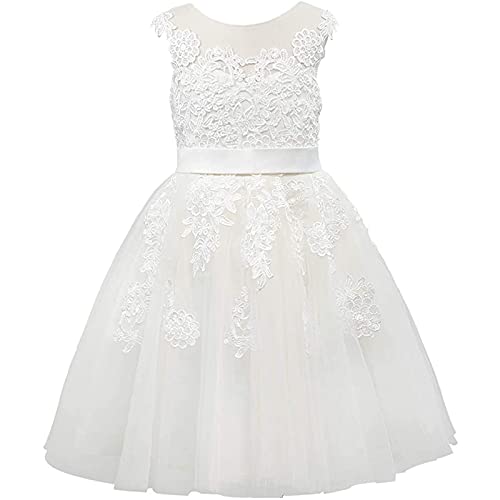 Generic Flower Girl Dress First Communion White Lace Clothing Kid Toddler Elegant Wedding Bridesmaid Pageant Prom Dress2