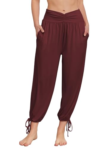 Pantalon baggy bohème d'été à taille haute élastique confort absolu S-XXL